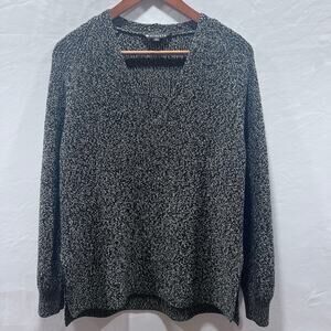 Athleta Merino Wool Blend Tunic V Neck Knit Oversized Sweater Tops Women's Size